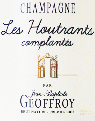 Champagne GEOFFROY: Cuvée LES HOUTRANTS Complantés Brut Nature Premier Cru