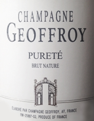Champagne GEOFFROY: Cuvée PURETÉ Brut Nature